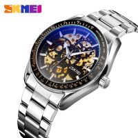 SKMEI Automatic Watches Mens Hollow Mechanical Wristwatches Men Luminous Point Colorful Watch Hour Fashion montre homme 9194