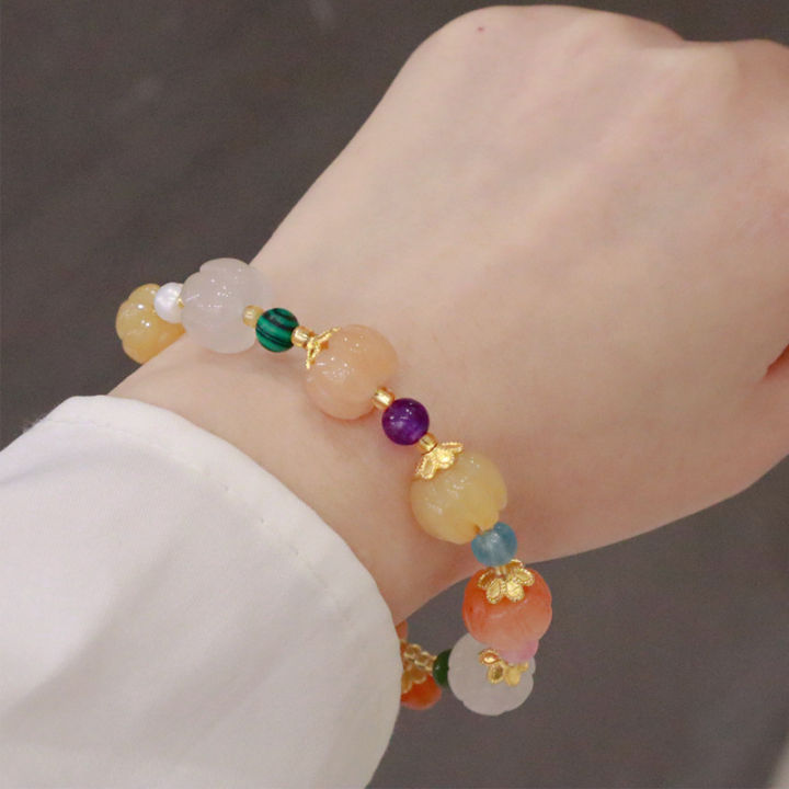 xinjiang-สร้อยข้อมือหยกทองใหม่-drum-bead-pumpkin-bead-bracelet-สร้อยข้อมือหยกสีเหลืองสำหรับผู้หญิง-5xfh