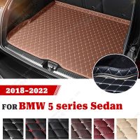 Wearing-Resistant PU Leather Car Trunk Mat For BMW 5 Series Sedan Non-hybrid 2018 2019 2020 2021 2022 Non-Slip Bottom Design