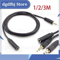 Dgdfhj Shop 3.5mm 3 4 Pole Audio Male to Female Male AUX Jack Extension Stereo Cable Headphone Car Earphone Speaker Audio Cord