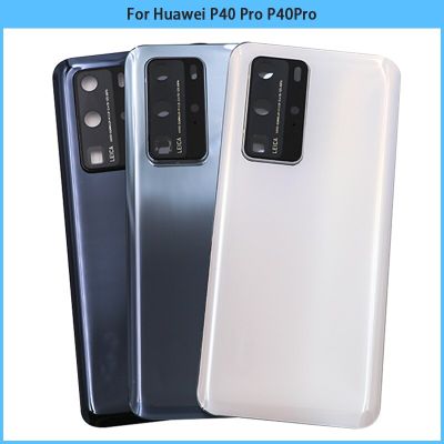 For Huawei P40 P40Pro Battery Back Cover 3D Glass Panel Rear Door For Huawei P40 Pro Housing Case + Camera Frame Lens Replace Replacement Parts