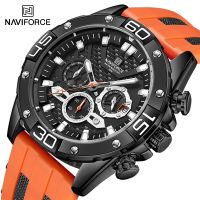 ZZOOI NAVIFORCE Watch Men Casual Sport Quartz Silicone Strap Clock Shockproof Calendar Luminous Big Clock Men Watch Relogio Masculino