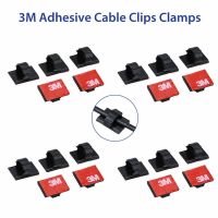 20Pcs 3M Self Adhesive Cable Clips Wire Holder Clamps Car Data Cable Organizer Wire Management Cord Tie Holder Fixed Clips Cable Management