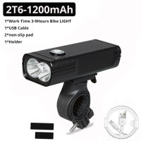 5200mAh Bicycle Light L2T6 USB Rechargeable Bike Lights IPX5 Waterproof LED Headlight Ans Rear Lamp Bike Accessories