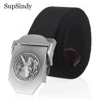 【CC】 SupSindy Cintos de lona masculinos russo tropas tanques luxo com fivela calça jeans Cintura Exército militar tático cinta masculina