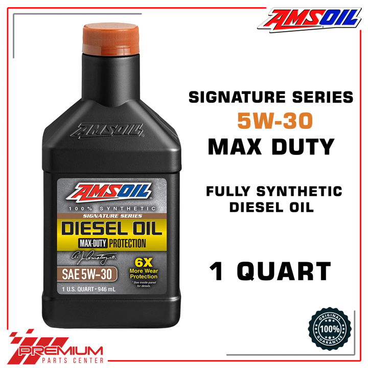 AMSOIL 5W-30 Signature Series Max-Duty Synthetic Diesel Oil 1 Quart ...