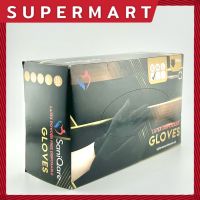 SUPERMART Saniqare Latex Disposable Gloves ถุงมือยางธรรมชาติอเนกประสงค์ สีดำ ตรา ซานิแคร์ เลือกได้หลายไซส์ (1*100) #1326014 #1326010