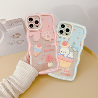 เคส Tizzie OPPO A57เอชพี A95 58 78 A37 F5 F7 A5 A77 A12 A55 A54 A7 A16 A16K A16E A31 A96 A52 A74การ์ตูนน่ารักหมี Trawberry A15เคสโทรศัพท์แบบใสนิ่ม TPU ฝาครอบ DongXiang