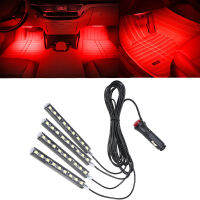 Car Red LED Interior Floor Dash Lights Decor Atmosphere Lamps Universal LED Strips Car Door Light Decorative Auto Accessories