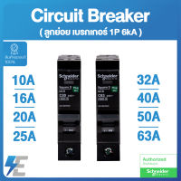 Schneider Circuit Breaker  ลูกย่อย เบรกเกอร์ 1P 10A , 16A , 20A , 25A , 32A , 40A , 50A , 63A 6kA สแควร์ดี ชไนเดอร์