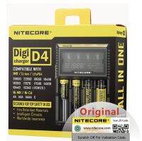 แท้100% NITECORE D4 แบตเตอรี่LCDสมาร์ทชาร์จสำหรับ 18650 14500 16340 26650 แบตเตอรี่ 12V ChargerสำหรับAAแบตเตอรี่AAA