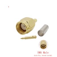 Allishop 6pcs Sma Crimp Connector Sma Male Sma Female Crimp Solder Connectors For Rg174 Rg316 Rg188 Rg188a Lmr100