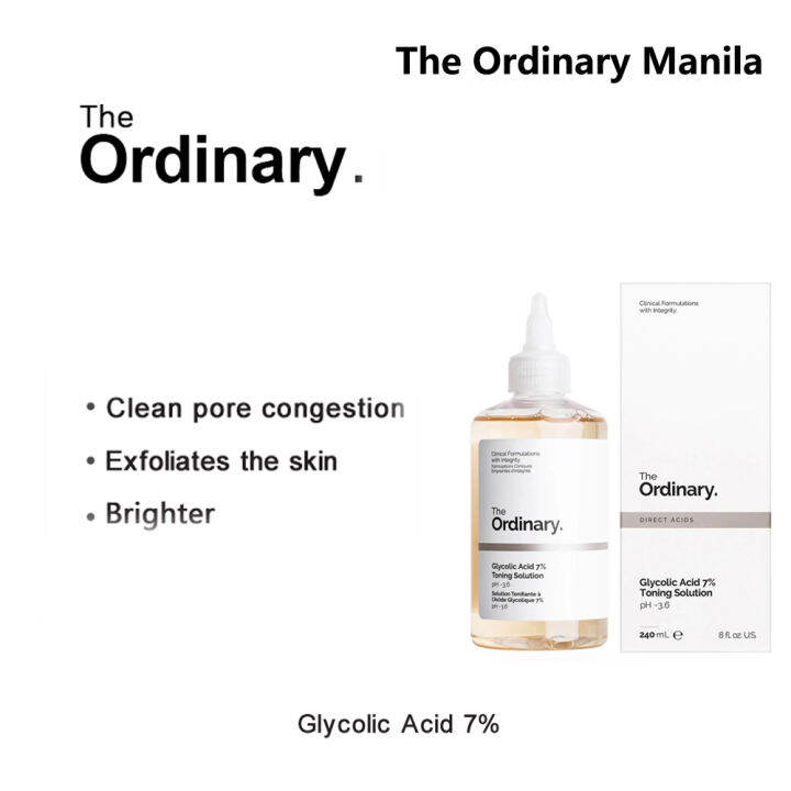 [100 authentic ] The Ordinary Glycolic Acid 7 Toning Solution 240ml