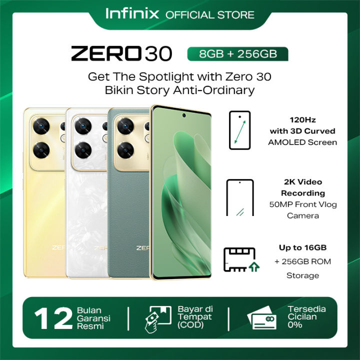 Infinix Zero 30 4G 8/256 – Up to 16 GB Extended RAM - 120Hz - 3D Curved  Amoled Screen – 50MP Front Vlog Camera - 45W Super Charge