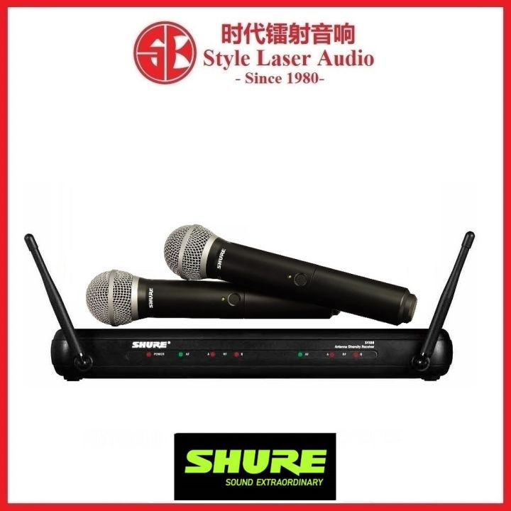 Shure SVX288/PG58 Dual Vocal Wireless System With Two Shure PG58