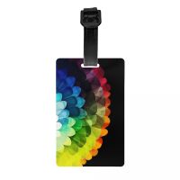 Rainbow Flower Luggage Tag for Suitcase Suitcase Identifiers Name Labels Card Women Men Kid Travel 【AUG】