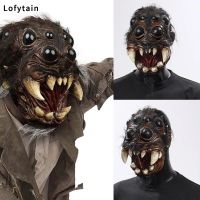 Horror Creepy Spider Mask Cosplay Scary Animal Spiders Big Eyes Tooth Open Mouth Latex Helmet Halloween Party Costume Props