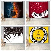 เพลงเปียโน Tapestry แขวนผนังผ้าห่ม Wall Art Home Decor Tapestry สำหรับห้องนอนห้องนั่งเล่น Dorm Party Decor