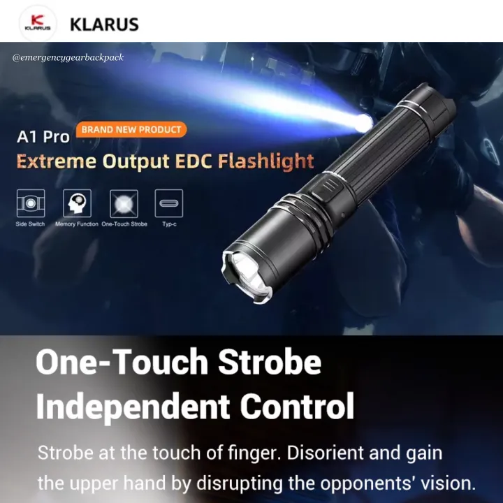 Klarus A1 Pro 1300LMS 230M EDC Flashlight Lazada.co.th
