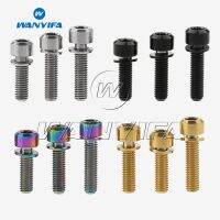 Caoshsﺴ▤ Wanyifa Titanium Bolt M5x16mm M5x18mm M5x20mm ซ็อกเก็ตหัวสกรูกับเครื่องซักผ้าสำหรับจักรยาน Stem