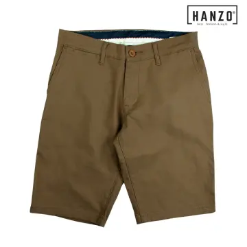 HANZO Men Short Pant Regular Fit Cotton Pant Casual Short Pant Seluar  Pendek Lelaki - JL9810 - Navy