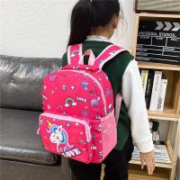 Kids Girls Backpack Cartoon Unicorn Allover Print Bookbag Lightweight Daypack For Girls Students Kindergarten Schoolbag