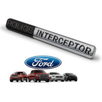 iBarod Logo โลโก้ติดท้ายรถ ติดข้างรถ "POLICE INTERCEPTOR" สีโครเมี่ยม สำหรับ Ford All Model ปี 2000-2018