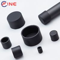 【DT】hot！ Karet silikon hitam tutup ujung bulat penutup segel perlindungan steker Gasket debu topi untuk pipa baut furnitur