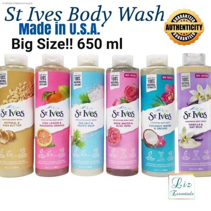 Authentic St. Ives Body Wash 650ml ☜ Lazada PH