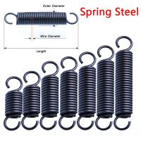 10pcs Wire Dia 0.3/0.4/0.5/0.6mm Tension Spring With Open Hook OD 3-6mm Extension Spring Pullback Spring Length 10-60mm Shoes Accessories