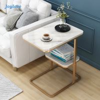 ●▽ JOYLOVE Creative Living Room Small Tea Table Sofa Corner Iron Frame Coffee Table Sofa Side Table With One Shelf