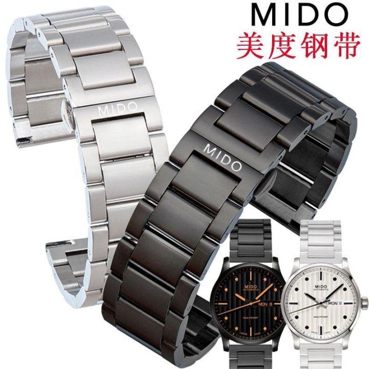 mido-watch-strap-steel-belt-helmsman-commander-beren-seri-stainless-chain-black-men-and-women-20