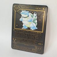 88X63Mm 1996โปเกมอนทำด้วยตนเองการ์ดโลหะฝรั่งเศสแบบทำมือ Charizard Blastoise Venusaur Mewtwo อนิเมะบัตรสะสมตุ๊กตาคริสต์มาสกวางเรนเดียร์