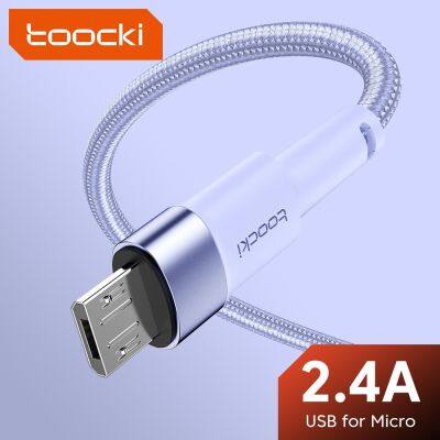 [HOT RUXMMMLHJ 566] Toocki 2.4A ไมโคร Usb ชาร์จไฟรวดเร็วสำหรับ Huawei Xiaomi Samsung แอนดรอยด์สายซิงค์การถ่ายโอนข้อมูลโทรศัพท์มือถือ