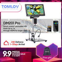 [?การจัดส่งภายในประเทศ?]TOMLOV กล้องจุลทรรศน์ดิจิตอล DM201 Pro 7นิ้ว,การตรวจสอบจากโรงงานความคมชัดสูงโทรศัพท์มือถือบำรุงรักษาไมโครสโคปอิเล็กตรอนขยายหน้าจอ