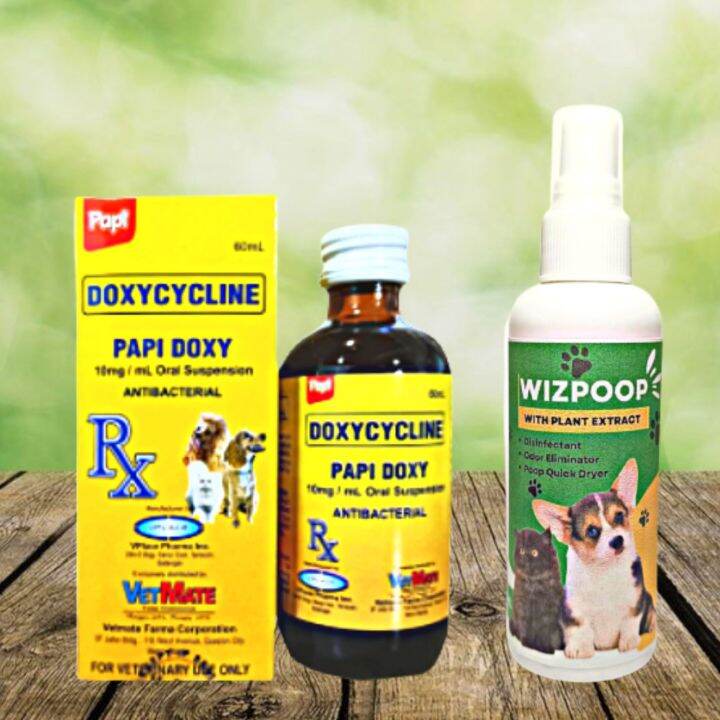 [G&G AGRIVET] PAPI DOXY 60ML+ WIZPOOP 100ML DISINFECTANT, POOP & URINE