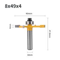 Yusun ดอกสว่าน8มม. ก้าน Z4,Tquot; Type Slotting Bit แท่นจัดวางดอกสว่านงานไม้คัทเตอร์ใช้กับไม้กัดผิวหน้าหัวสว่านตัวคาร์ไบด์