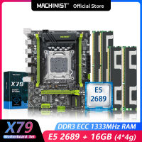 Machinsit X79 Motherboard Combo Kit Set LGA 2011 Xeon E5 2689 CPU 4pcs x 4GB = 16GB Memory DDR3 ECC RAMFour-channel Mainboard