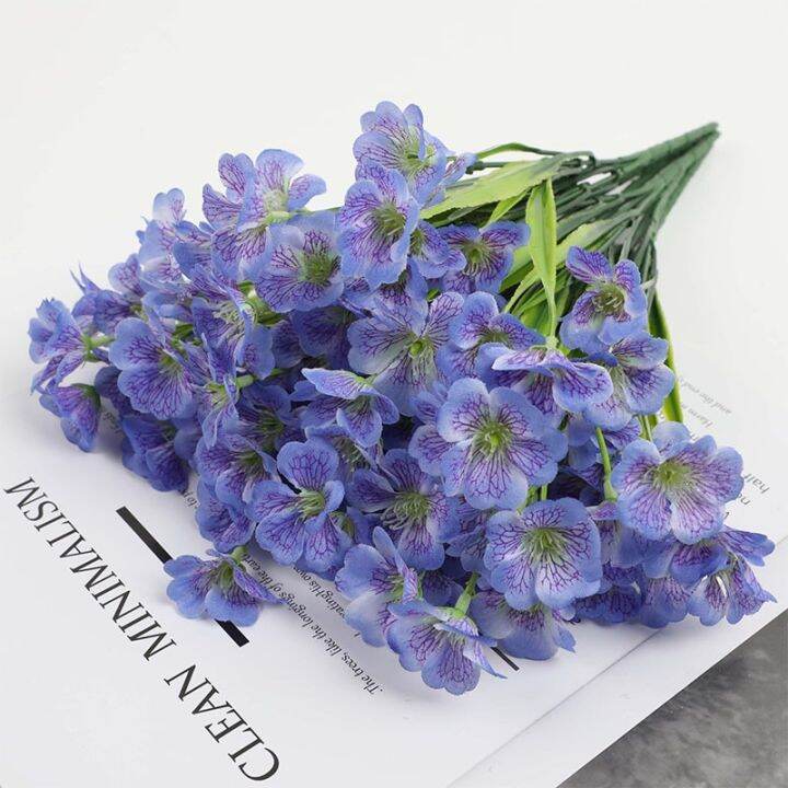 5-heads-spring-grass-flower-water-grass-violet-cloth-art-flower-imitation-flower-home-outdoor-wedding-decoration-fake-flower