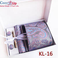 Cozy Up Tie 6ชิ้น/เซ็ตกล่องของขวัญแฟชั่น Paisley โพลีเอสเตอร์ Comfort