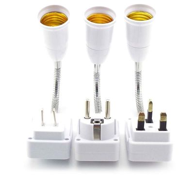 110V 220V E27 Lamp Bulb Bases Plug Holder Converter Socket 20CM EU/US/UK
