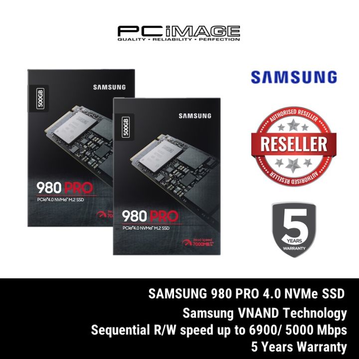 SAMSUNG 980 PRO SSD 500Go M.2 NVMe PCIe 4.0 BE 2 (P)