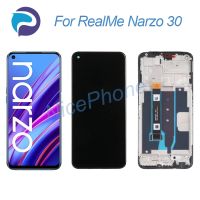 Realme Narzo 30หน้าจอ LCD + แสดงการกำหนดตำแหน่งการสัมผัส2400*1080 RMX3242 Realme จอแสดงผล Narzo 30หน้าจอ LCD