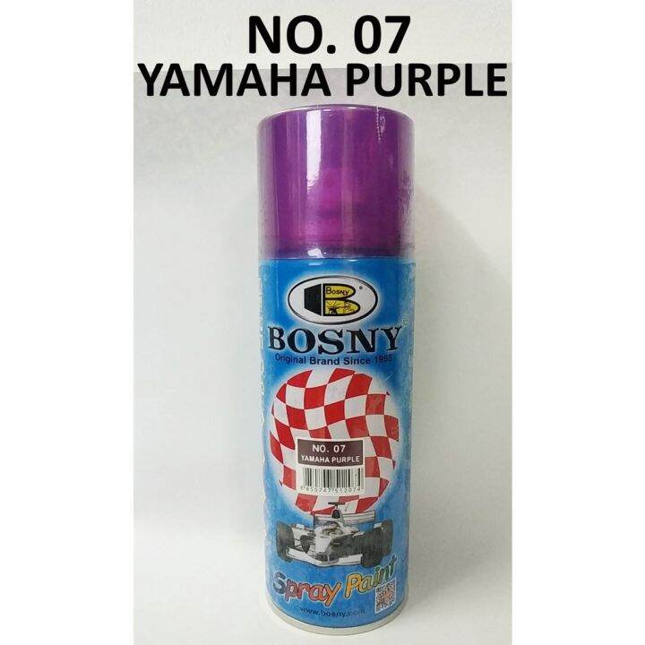 ☁ BOSNY SPRAY PAINT NO. 07 YAMAHA PURPLE ( 300 GRAMS PER CAN ) YAMAHA PURPLE