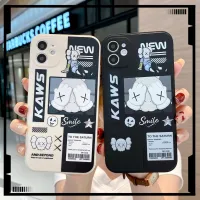 เคสโทรศัพท์มือถือนิ่ม ขอบตรง กันกล้อง ลายการ์ตูนตลก สีขาว สําหรับ iphone case 6 6s 7 8 plus XR 11 12 13 mini pro max