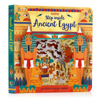 Usborne produced step inside ancient Egypt English original picture book ancient Egyptian pharaoh myth story early teaching English Enlightenment hole paperboard Book flipping childrens books