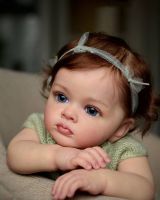 【YF】 Bebê Reborn Dolls 21 Inch Tutti Painted Lifelike Baby Doll With Brown Curly Hair Muñecas