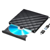 External DVD Drive with USB 3.0 &amp; Type-C Converter External CD DVD Drive Portable CD DVD RW Reader Re-Writer Burner