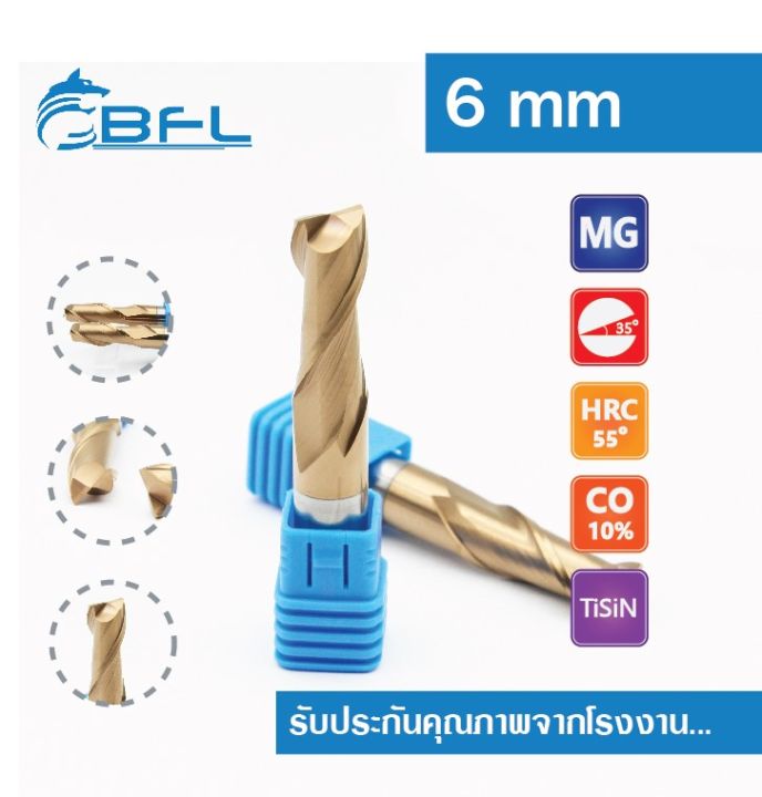 carbide-end-mill-2flutes-55hrc-tisin-coated-คาร์ไบด์เอนมิล-2ฟันสำหรับงานเหล็กเกรดชุบแข็งพิเศษ-55hrc