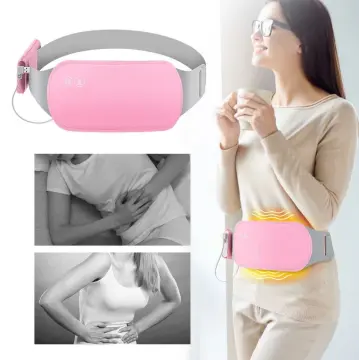 Period Heating Pad for Cramps-Portable Cordless Vibrating  Menstrual,Electric Small USB Heat Pad,Waist Belt Wearable Period Pain  Simulator for